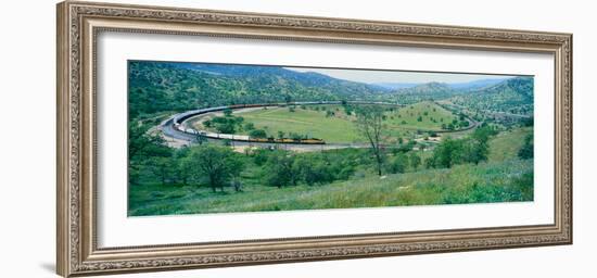 The Tehachapi Train Loop Near Tehachapi California-null-Framed Photographic Print