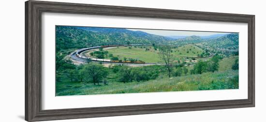 The Tehachapi Train Loop Near Tehachapi California-null-Framed Photographic Print