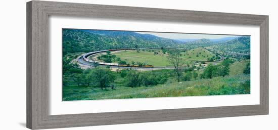 The Tehachapi Train Loop Near Tehachapi California-null-Framed Photographic Print