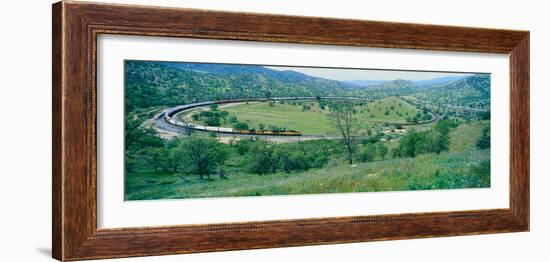 The Tehachapi Train Loop Near Tehachapi California-null-Framed Photographic Print