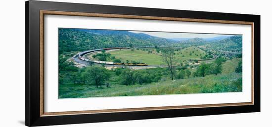 The Tehachapi Train Loop Near Tehachapi California-null-Framed Photographic Print