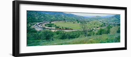 The Tehachapi Train Loop Near Tehachapi California-null-Framed Photographic Print