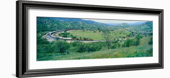 The Tehachapi Train Loop Near Tehachapi California-null-Framed Photographic Print