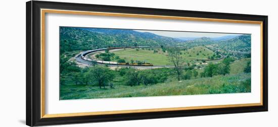 The Tehachapi Train Loop Near Tehachapi California--Framed Photographic Print