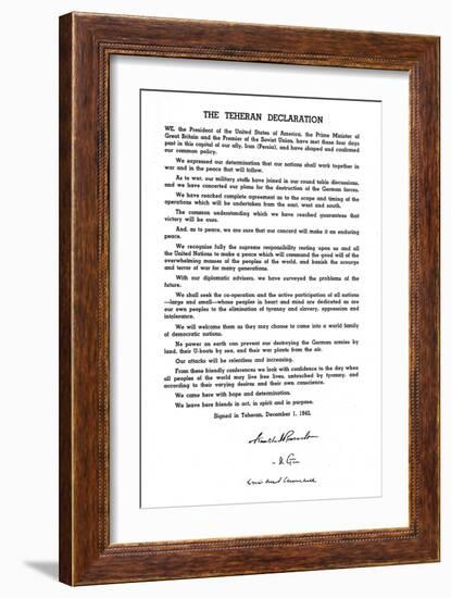 'The Teheran Declaration', 1943, (1945)-Unknown-Framed Giclee Print