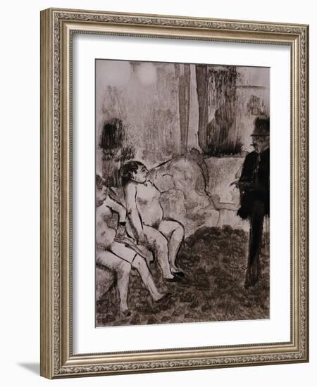 The Tellier House-Edgar Degas-Framed Giclee Print