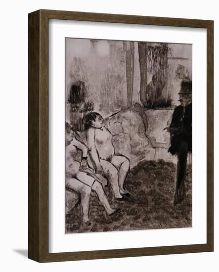 The Tellier House-Edgar Degas-Framed Giclee Print