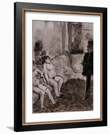 The Tellier House-Edgar Degas-Framed Giclee Print