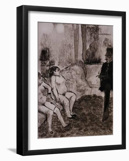 The Tellier House-Edgar Degas-Framed Giclee Print