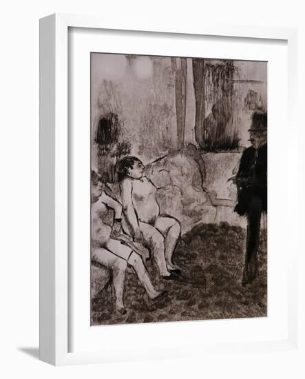 The Tellier House-Edgar Degas-Framed Giclee Print