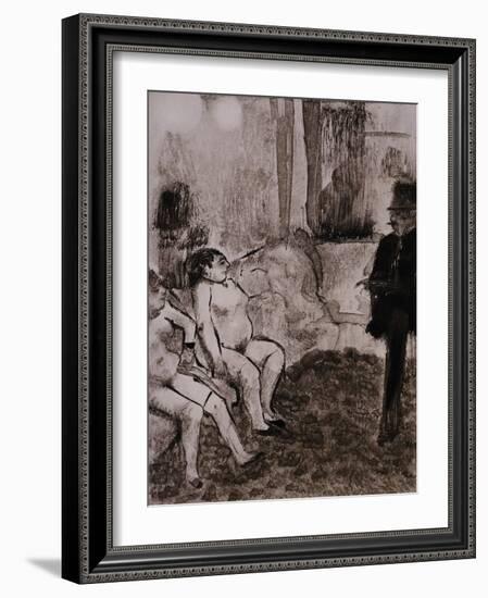 The Tellier House-Edgar Degas-Framed Giclee Print