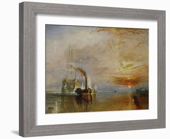 The Temeraire Towed to Her Last Berth (AKA The Fighting Temraire)-JMW Turner-Framed Giclee Print