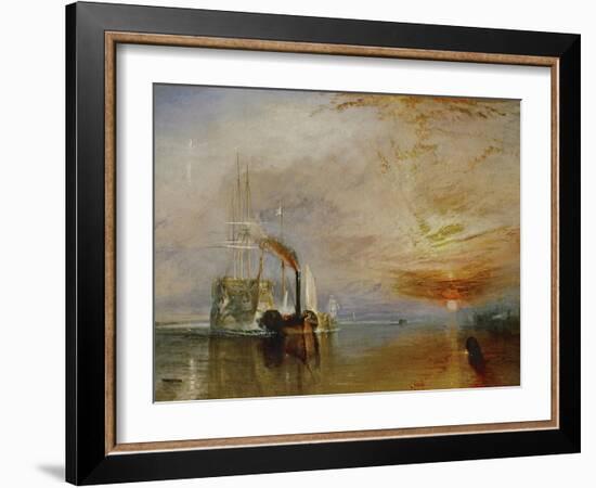 The Temeraire Towed to Her Last Berth (AKA The Fighting Temraire)-JMW Turner-Framed Giclee Print