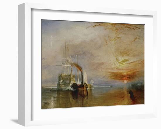 The Temeraire Towed to Her Last Berth (AKA The Fighting Temraire)-JMW Turner-Framed Giclee Print