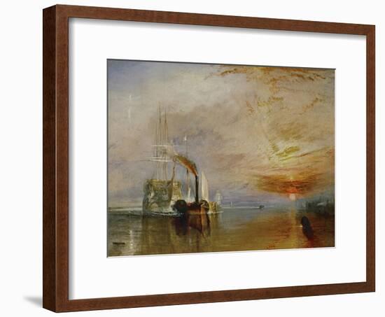 The Temeraire Towed to Her Last Berth (AKA The Fighting Temraire)-JMW Turner-Framed Giclee Print