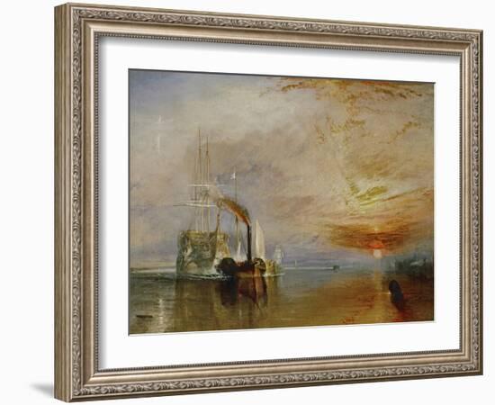 The Temeraire Towed to Her Last Berth (AKA The Fighting Temraire)-JMW Turner-Framed Premium Giclee Print