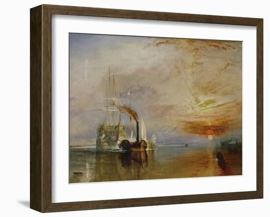 The Temeraire Towed to Her Last Berth (AKA The Fighting Temraire)-JMW Turner-Framed Premium Giclee Print