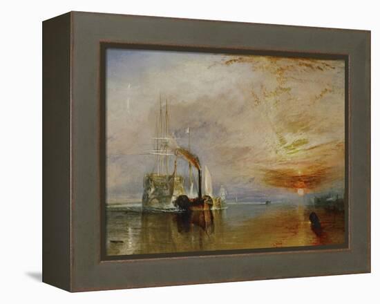 The Temeraire Towed to Her Last Berth (AKA The Fighting Temraire)-JMW Turner-Framed Premier Image Canvas