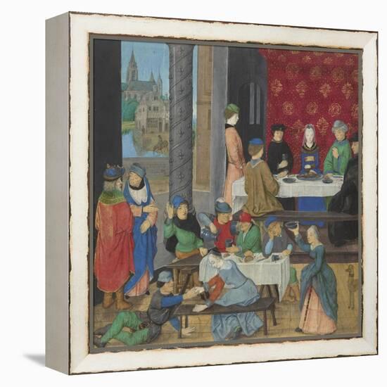 The Temperate and the Intemperate, c.1475-80-Master of the Dresden Prayer Book-Framed Premier Image Canvas