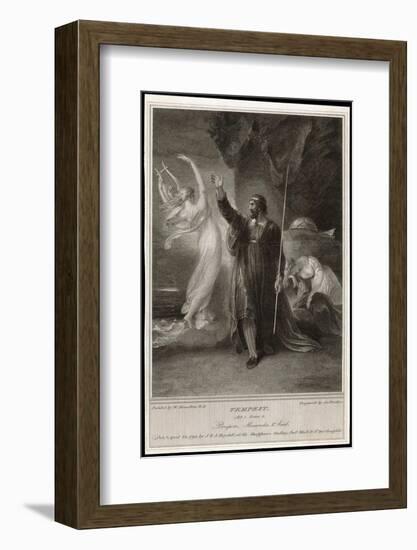 The Tempest, Act I, Scene II: Whilst Miranda Sleeps Prospero Confers with Ariel-Frederick Burr Opper-Framed Photographic Print