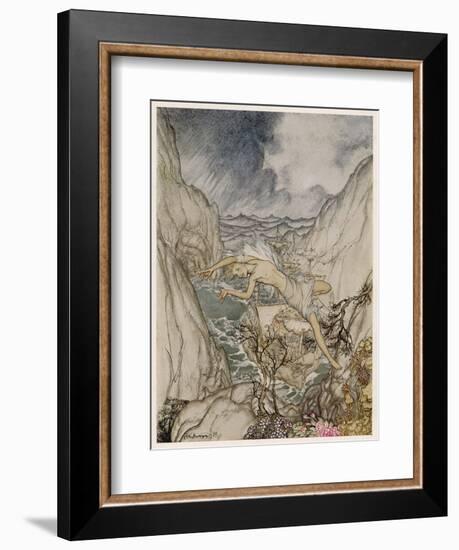 The Tempest, Ariel-Arthur Rackham-Framed Art Print