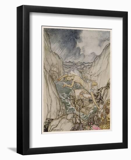 The Tempest, Ariel-Arthur Rackham-Framed Art Print
