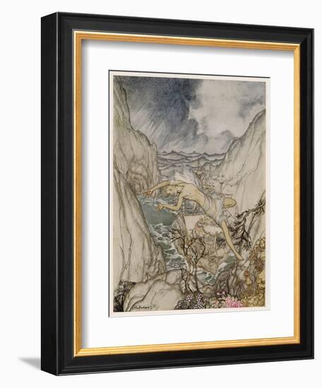 The Tempest, Ariel-Arthur Rackham-Framed Art Print