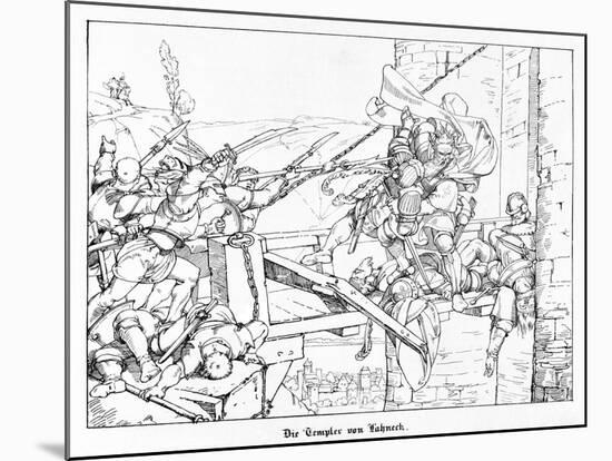 The Templars of Lahneck, Engraved by J. Dielmann-Alfred Rethel-Mounted Giclee Print