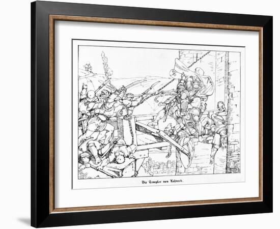 The Templars of Lahneck, Engraved by J. Dielmann-Alfred Rethel-Framed Giclee Print