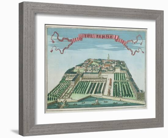 The Temple, from 'A Book of the Prospects of the Remarkable Places in and about the City of London'-Robert Morden-Framed Giclee Print