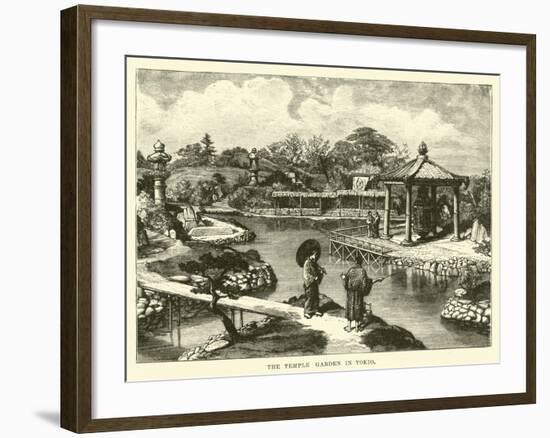 The Temple Garden in Tokio-null-Framed Giclee Print