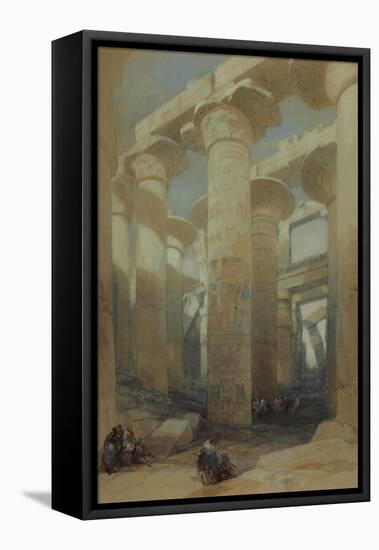 The Temple, Karnak, 1838 (W/C & Pencil on Paper)-David Roberts-Framed Premier Image Canvas