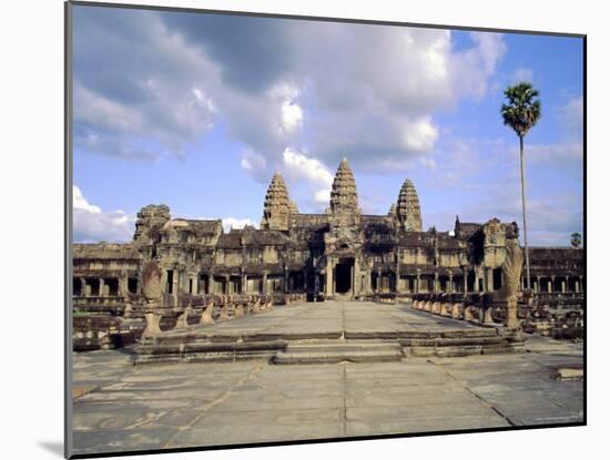 The Temple of Angkor Wat, Angkor, Siem Reap, Cambodia-Tim Hall-Mounted Photographic Print