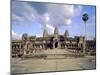 The Temple of Angkor Wat, Angkor, Siem Reap, Cambodia-Tim Hall-Mounted Photographic Print