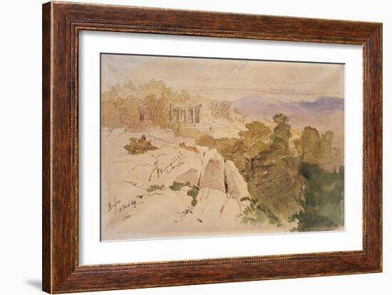 The Temple of Apollo at Bassae-Edward Lear-Framed Giclee Print