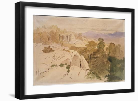 The Temple of Apollo at Bassae-Edward Lear-Framed Giclee Print