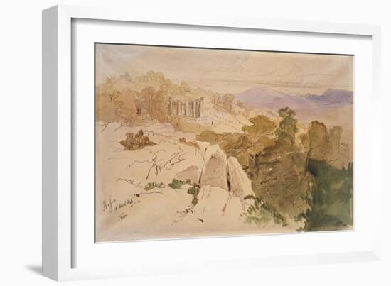 The Temple of Apollo at Bassae-Edward Lear-Framed Giclee Print