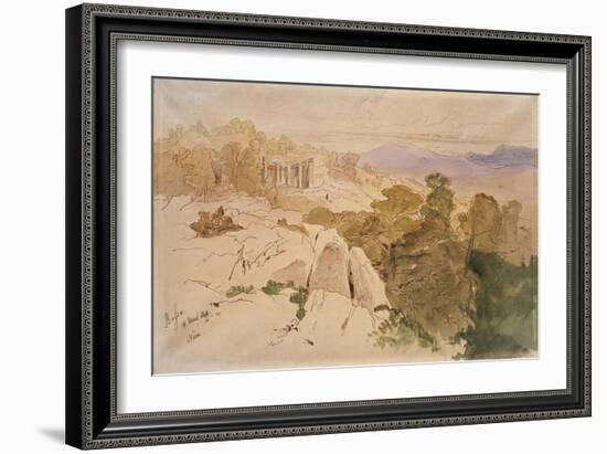 The Temple of Apollo at Bassae-Edward Lear-Framed Giclee Print