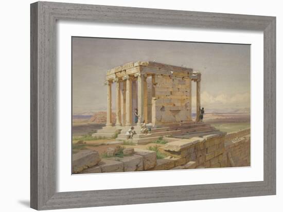 The Temple of Athena Nike. View from the North-East, 1877-Carl Friedrich Heinrich Werner-Framed Giclee Print