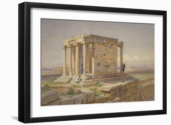 The Temple of Athena Nike. View from the North-East, 1877-Carl Friedrich Heinrich Werner-Framed Giclee Print