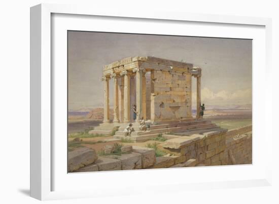 The Temple of Athena Nike. View from the North-East, 1877-Carl Friedrich Heinrich Werner-Framed Giclee Print