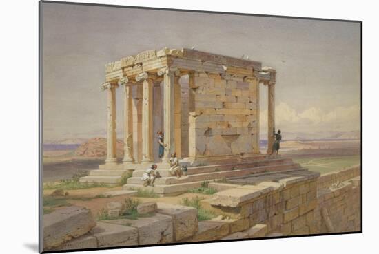 The Temple of Athena Nike. View from the North-East, 1877-Carl Friedrich Heinrich Werner-Mounted Giclee Print