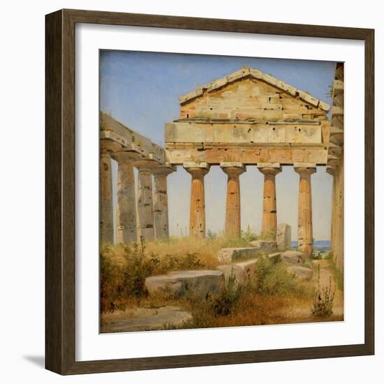 The Temple of Athena, Paestum-Constantin Hansen-Framed Giclee Print