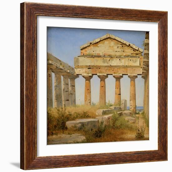 The Temple of Athena, Paestum-Constantin Hansen-Framed Giclee Print