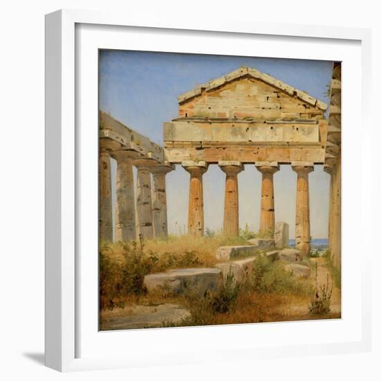 The Temple of Athena, Paestum-Constantin Hansen-Framed Giclee Print