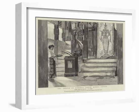 The Temple of Buddha's Tooth, Kandy, Ceylon-Charles Edwin Fripp-Framed Giclee Print