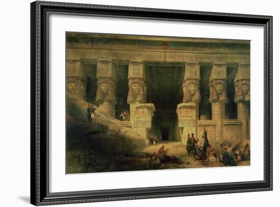 The Temple of Dendera, Upper Egypt, 1841-David Roberts-Framed Giclee Print