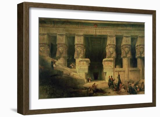 The Temple of Dendera, Upper Egypt, 1841-David Roberts-Framed Giclee Print