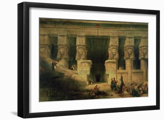 The Temple of Dendera, Upper Egypt, 1841-David Roberts-Framed Giclee Print