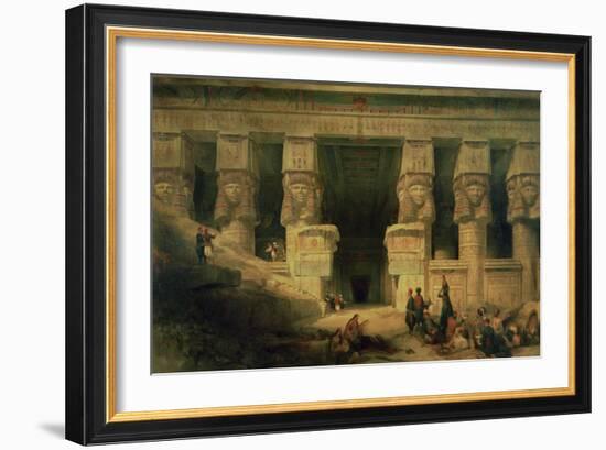 The Temple of Dendera, Upper Egypt, 1841-David Roberts-Framed Giclee Print